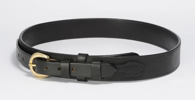 AMISH HAND CRAFTED POLICE DUTY BELT 2 1/4" RANGER BELT 13oz BLK / BRN 30" - 50" 6