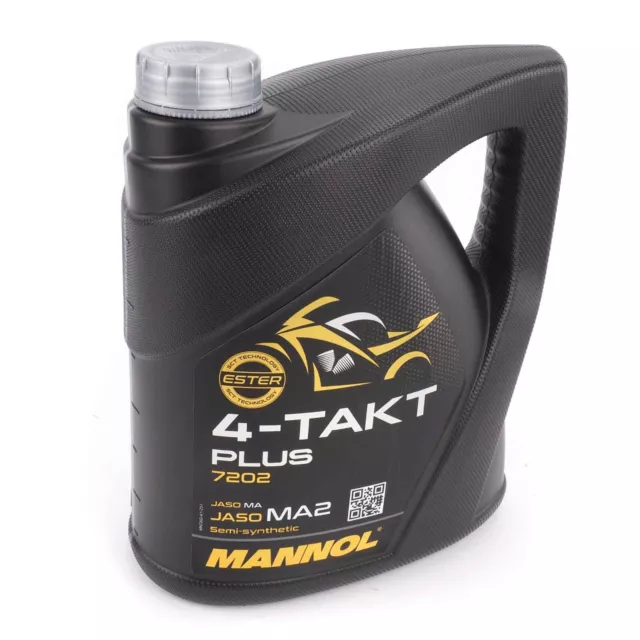 MANNOL 10W-40 4-Takt Plus Motorradöl Motoröl JASO MA2 4L