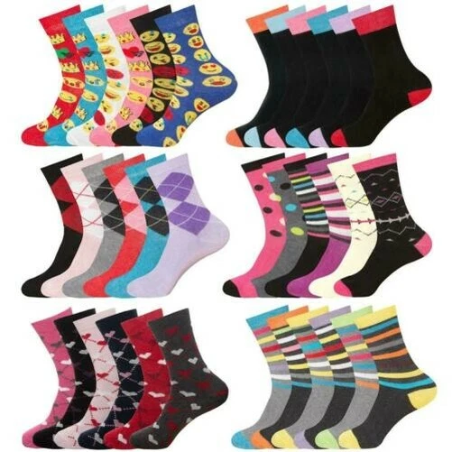 Donna Calze di Cotone Caviglia Novità SPORTS Calzini Bambine 6 Paia UK 4-8