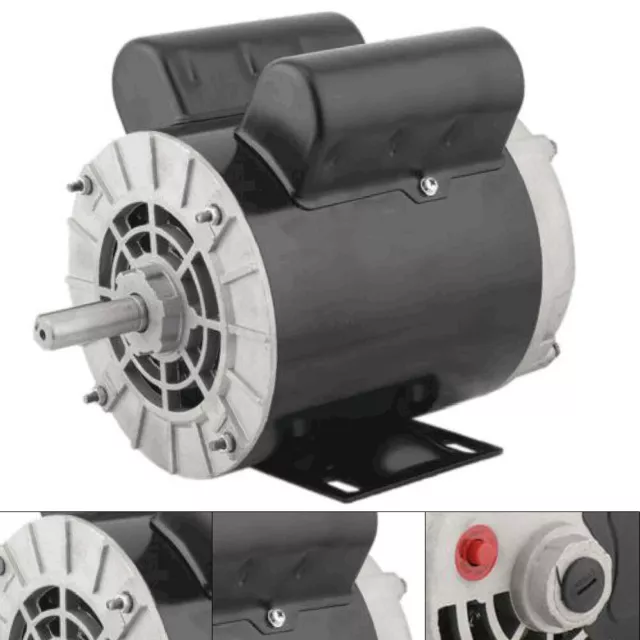 2 HP SPL Air Compressor Electric Motor 1 Phase 3450 RPM 56 Frame 5/8" Shaft ODP