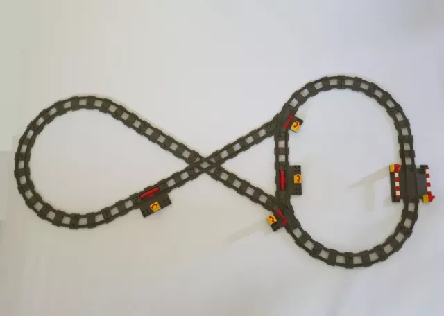 Lego® TRENO Duplo GRIGIO CUPO Ferrovia Binario del SET DI BINARI 2