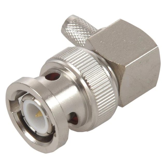 Enchufe BNC en áNgulo Recto Crimp para RG58 RG400 RFC195 Conector AdaC1