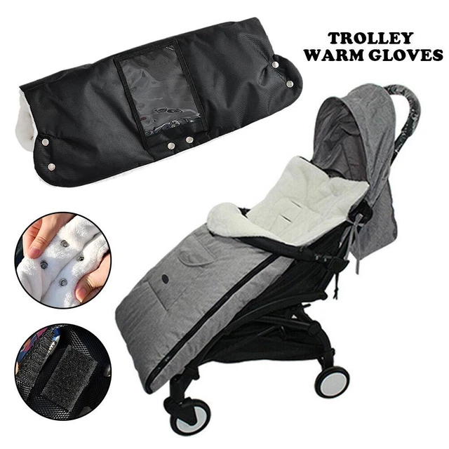 Stroller Gloves Windproof Waterproof Hand Guard Soft New Mittens Winter X9W1