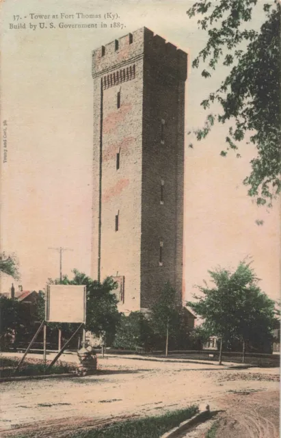 Water Tower at Fort Thomas Kentucky KY 1907 Postcard