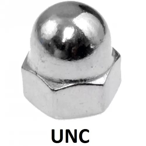 Qty 5 Dome Nut 1/2" UNC Imperial Stainless Steel 1 Piece Acorn 304 A2 70 SS