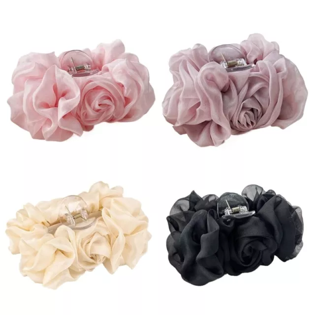 Functional Hairpins Beautiful Chiffon Hair Clip Decoration for Women