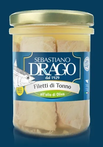 Filetti Di Tonno Drago In Olio Di Oliva 1 Bocce In Vetro Da Gr 550 Conserve