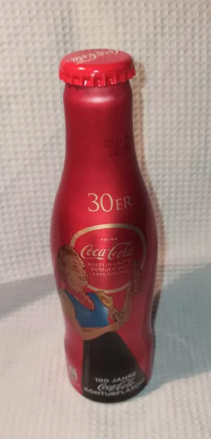 Coca-Cola 30er Aluminium Alu Flasche  100 Jahre Konturflaschen