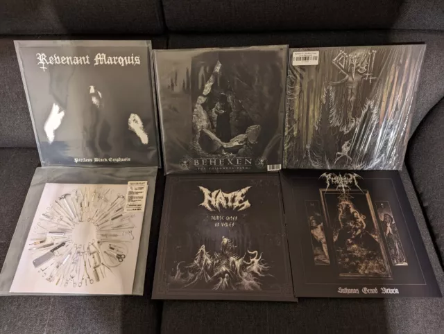 6er Death und Black Metal Vinyl Paket Carcass Behexen