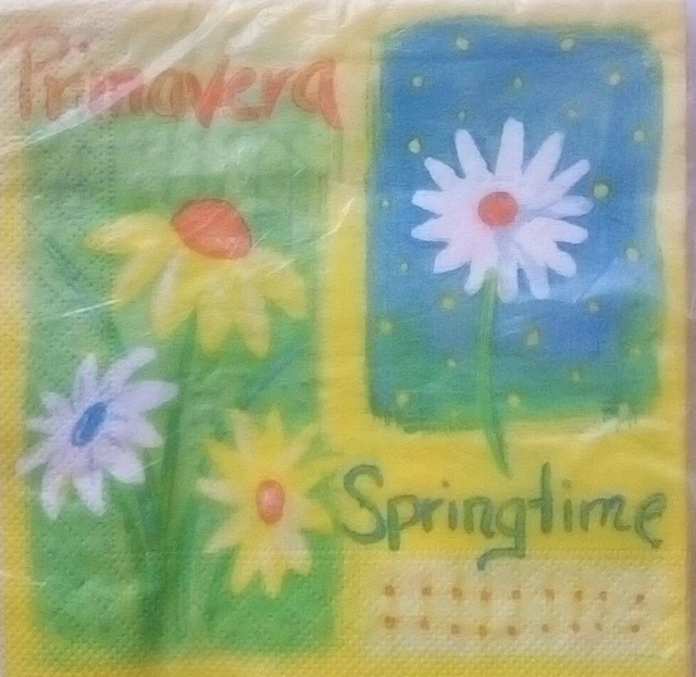 4  Stück Servietten , Blumen, Serviettentechnik Motivservietten
