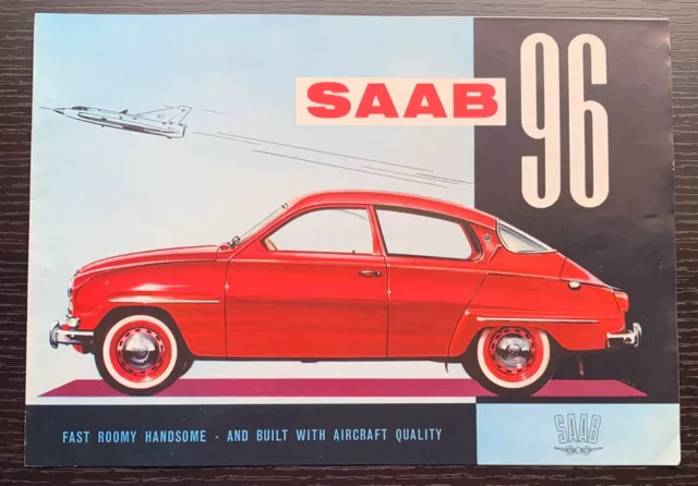 1960's SWEDEN VINTAGE CAR SALES ORDER CATALOG BROCHURE SAAB 96 EXCELLENT COND