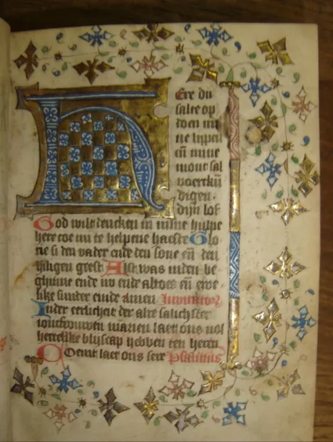 Livre d'heures du XV° flamand 1460-1480.  Manuscrit.