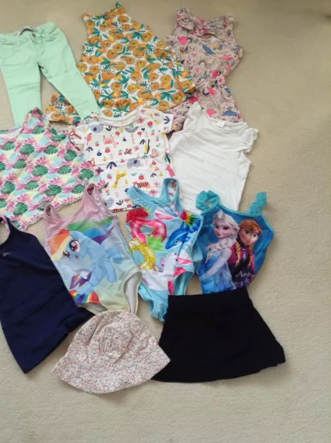Bundle Girls Clothes Age 2-3 Years 2 Dress,1 Jeans,3 T Shirts,4 Swimming Costume