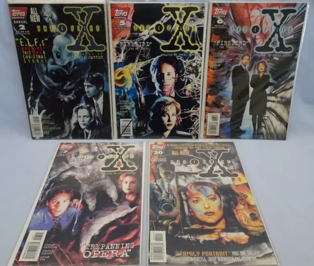 TOPPS COMICS: The X Files Lot of 5 Great Modern Age Books 1995 1996