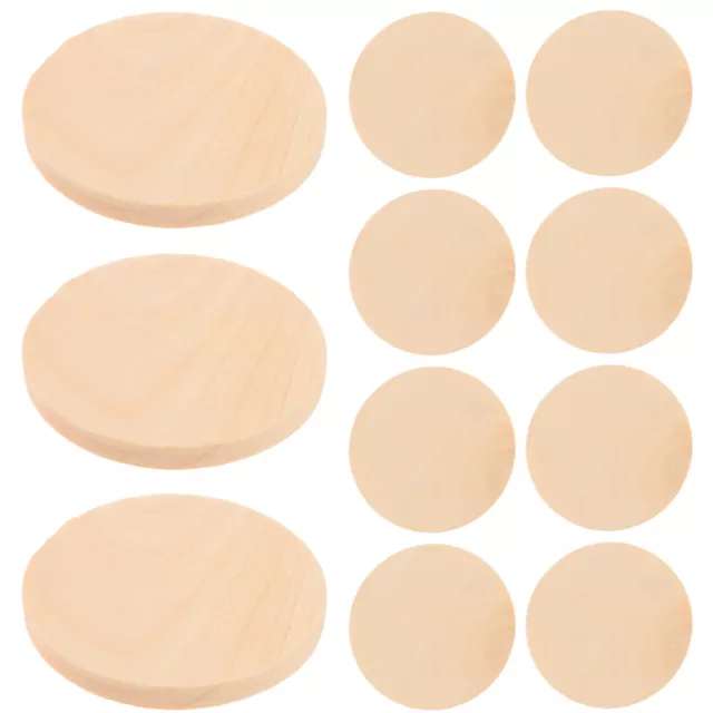 50 Pcs Solid Wood Discs Home Forniture Decor Tabletop Small Wafer