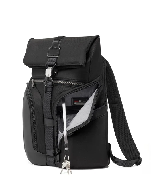 TUMI ALPHA BRAVO Logistics Flap Lid Backpack BLACK 0232759D MSRP $495 AUTHENTIC 4