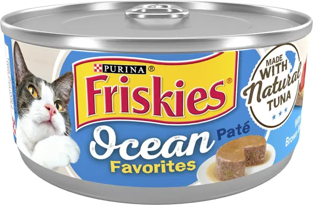 Friskies Purina Friskies Wet Cat Food Pate Ocean Favorites with Natural Tuna, Br