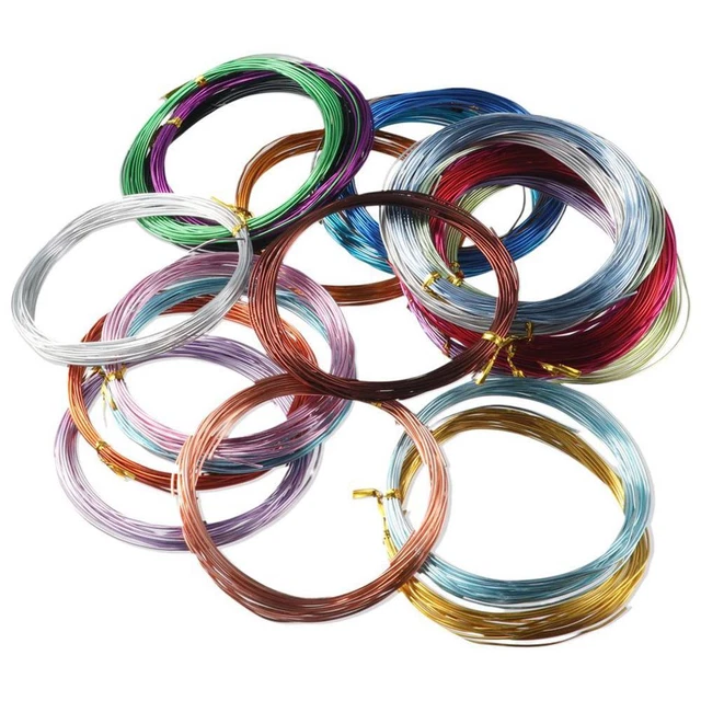 JCUGSBS Fil Aluminium 1mm 40m - Lot De 4 Rouleaux Fil Artisanat Flexible Pour Bijoux Et Créations