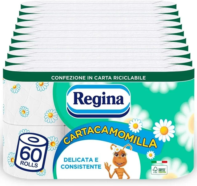 Regina Camomilla Carta Igienica 60 Rotoli