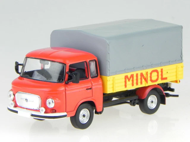 Barkas B1000 Pritsche PlaneSpriegel MINOL Modellauto 723026 Atlas 1:43