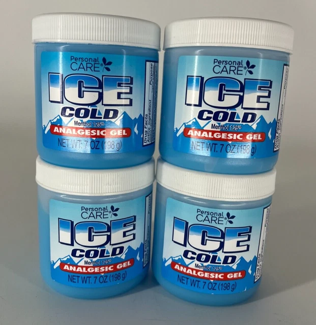ICE COLD Analgesic Pain Relieving Gel Menthol 1.25 Lot of 4 20.