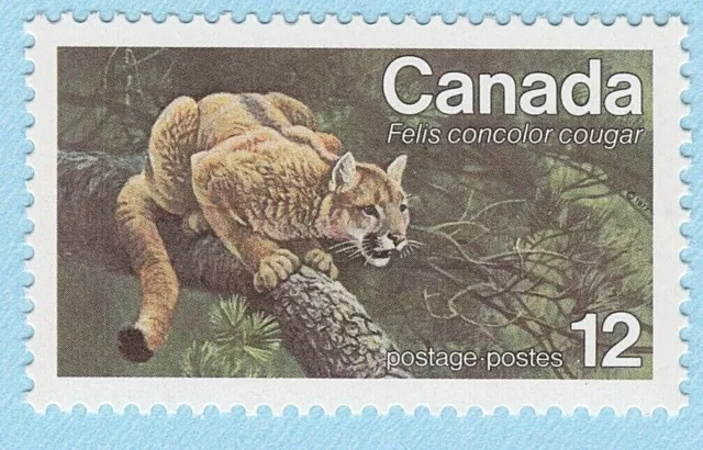 1977 Cougar Stamp Canada Endangered Wildlife Cats Eastern Cougar Unused Postage