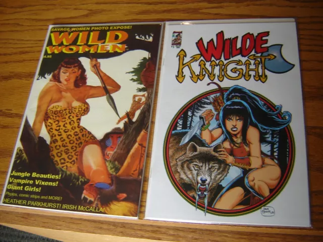WILD WOMEN Savage Expose! & WILDE KNIGHT Dave Hoover Jungle Girl Lot of 2 VF/NM