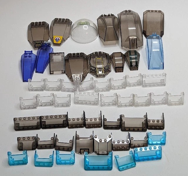 LEGO Windscreen Windshield Lot Trans Translucent Large Small Mix City 51pcs