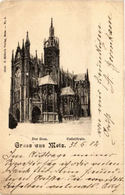 CPA AK The Cathedral Greeting from METZ (393115)