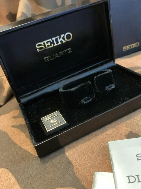 Scatola Porta Orologio Seiko – Astuccio Cofanetto Nero/Grigio In Pelle E Cartone