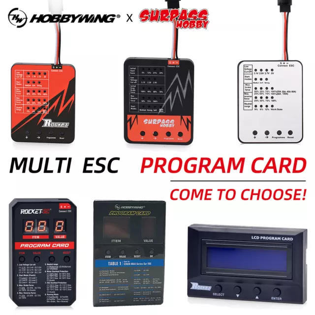 Program Card for Rocket Turbo TS160 Hobbywing XeRun EzRun QuicRun Surpass ESC