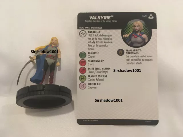 Heroclix Valkyrie 026 Marvel Avengers War of the Realms