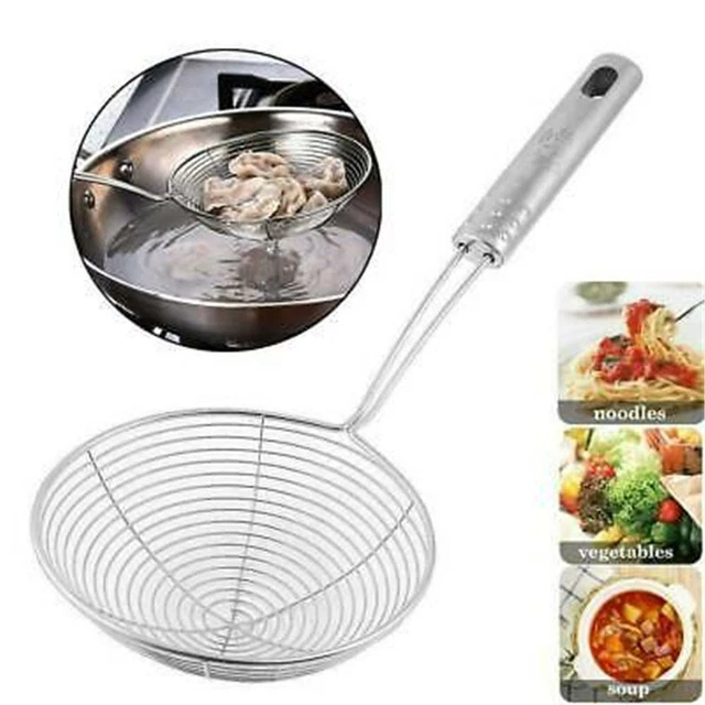 STAINLESS STEEL WIRE Slotted Mesh Spoon Colander Skimmer Kitchen