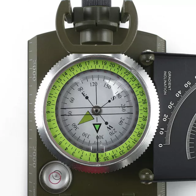 Outdoor Camping Compass Professional Military Army Metal Sighting Clinometer UK