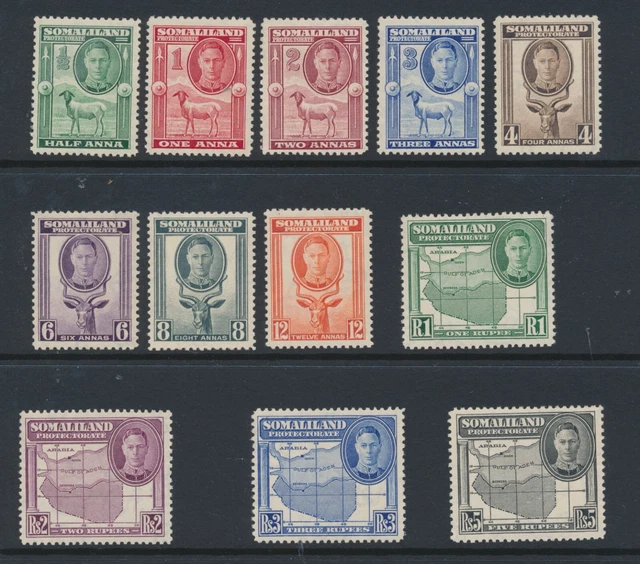 Somaliland Protectorate 1942 SG 105-116 MNH cat. £60