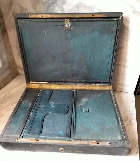 Plateau Valet En Bois Avec Incrustation Cuir - Organisateur De Table De Nuit 30x20 Cm