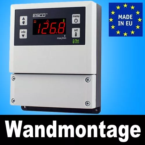 Wandmontage TEMPERATURREGLER Thermostat Heizung Steuerung 2 relais 230V 12V 24V