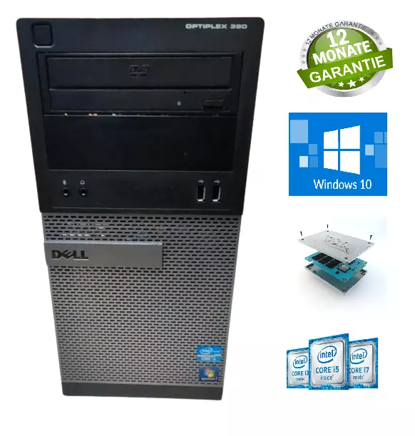 Dell Optiplex 390 Mini-Tower Intel i3 i5 i7 4-8GB Ram SSD Windows 10Pro