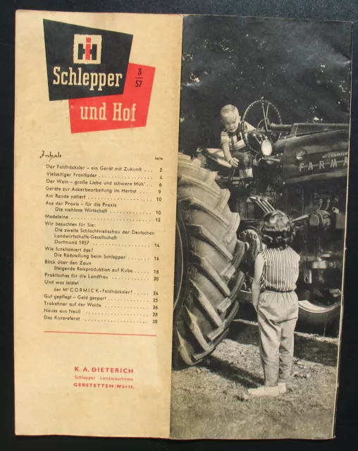 IHC - Schlepper und Hof - Kundenzeitung 3/ 1957 - Traktor Prospekt IH Harvester 2