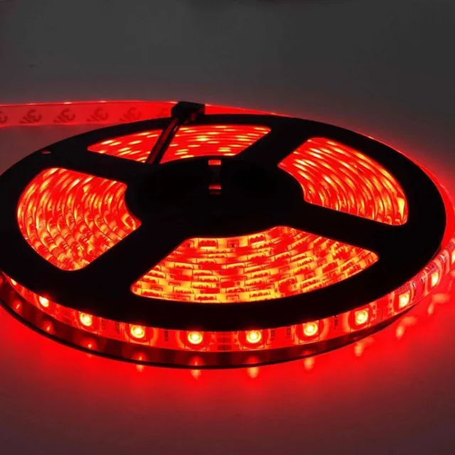 Waterproof Red LED Strip 3528 SMD 300 LED 5M Flexible Lamp Light 12V 60LED/M