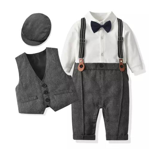 Set abiti formali ragazzo bambino bambino compleanno abito cappello gilet abito formale