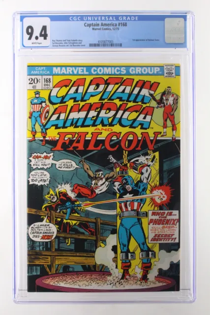 Captain America #168 - Marvel Comics 1973 CGC 9.4 1st appearance of Helmut Zemo.