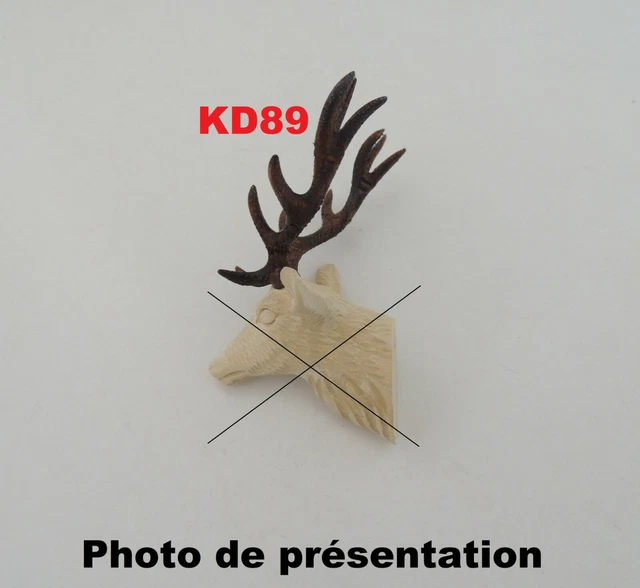 2 Bois De Cerf Naturels 78mm - Pour Coucou Forêt-Noire Ou Tête De Cerf - Kd89