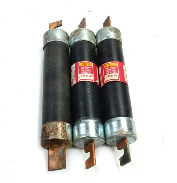 3X Bussmann Fusetron Double Eléments Temps Retard Fusible FRS-R-90 Class RK5 90A