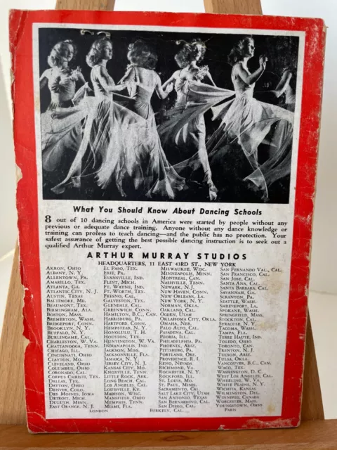 Arthur Murray's Dance Book, with private lesson certificate, 1946,  94 pp 2