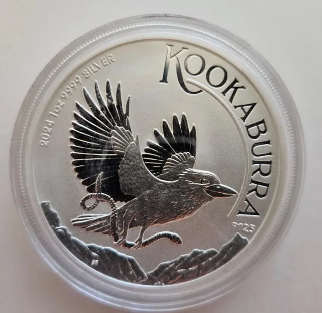 MONEDA 1 OZ ONZA PLATA PURA INVERSIÓN, Kookaburra 2024 de Australia 999.9  SC