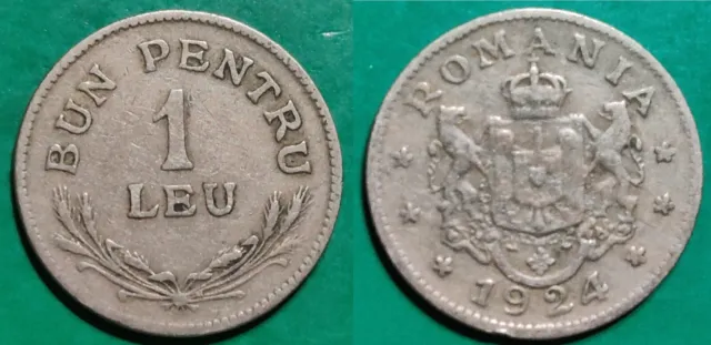 Romania 1 leu, 1924