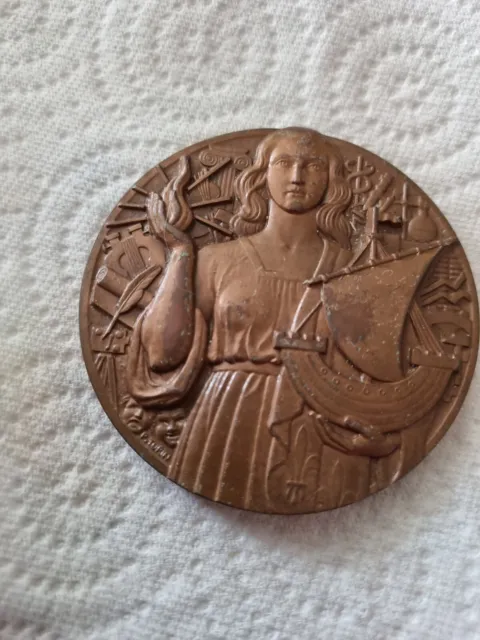 Médaille Bronze Ville de Paris-Art déco par P. Turin - 301 gr, 82 mm