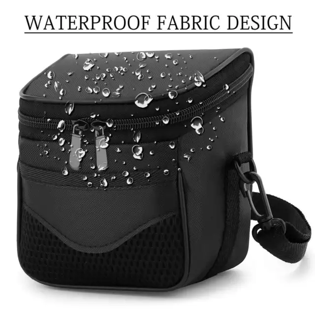 Camera Protective Bag Shoulder Pouch Zipper Case for Mirrorless Camera Black 2