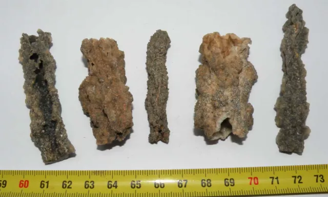 Lotto Di 5 Fulgurites (Meteorite - Tektit - 014)